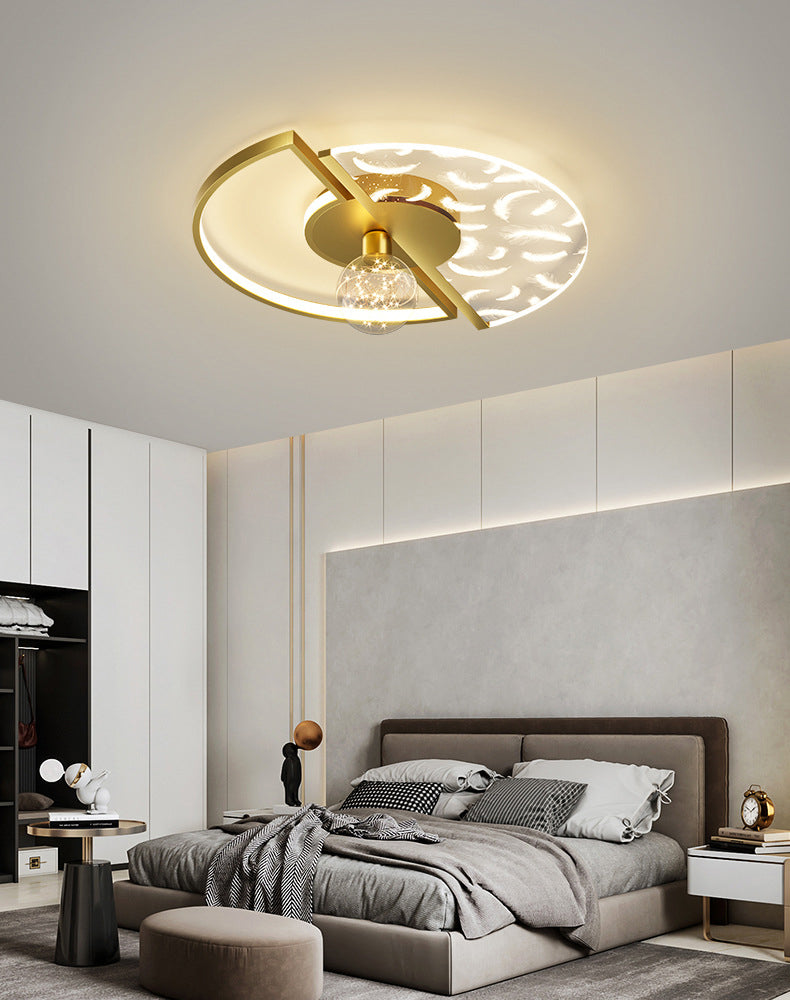 Round Flush Light Fixtures Eenvoud Acryl Plafond Light Fixtures voor Slaapkamer