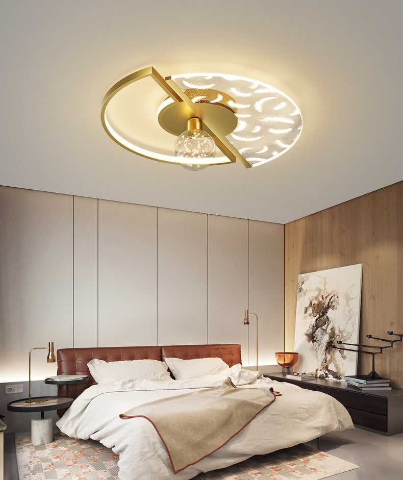Round Flush Light Fixtures Eenvoud Acryl Plafond Light Fixtures voor Slaapkamer