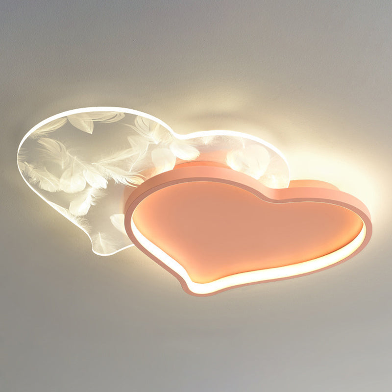Coeur encastré luminaire chambre simple acrylique plafonnier