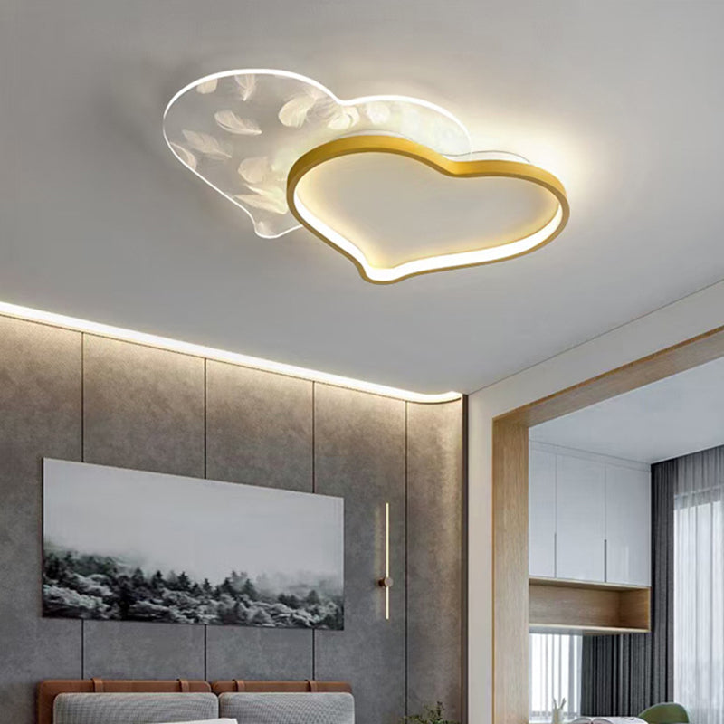 Coeur encastré luminaire chambre simple acrylique plafonnier