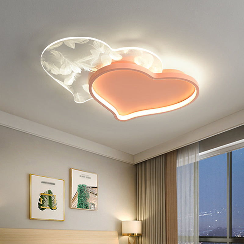 Coeur encastré luminaire chambre simple acrylique plafonnier