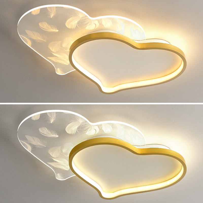 Coeur encastré luminaire chambre simple acrylique plafonnier