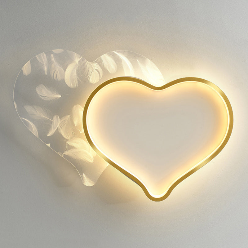 Coeur encastré luminaire chambre simple acrylique plafonnier
