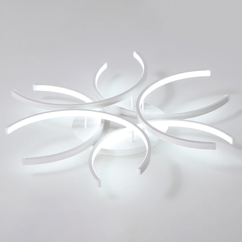 Blume Semi Flush Mount Light Acrylic Moderne Einfachheit Spülen Deckenleuchten für Wohnzimmer