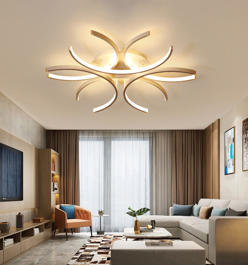 Blume Semi Flush Mount Light Acrylic Moderne Einfachheit Spülen Deckenleuchten für Wohnzimmer