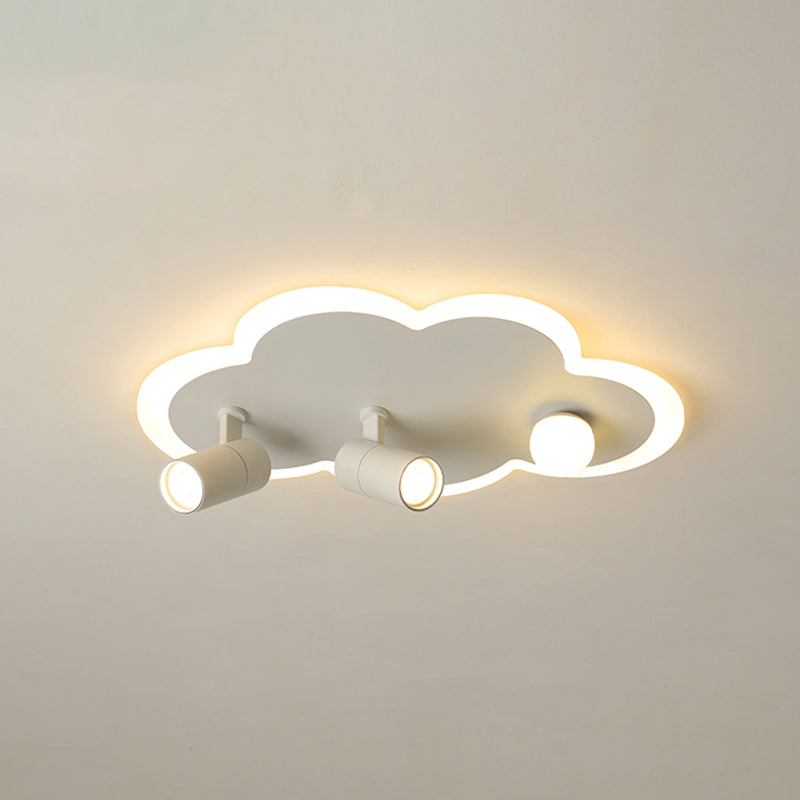 Wolkenform Aluminium LED Flush Mount Modern White Flush Bedroom Ceiling Lights mit Spotlight