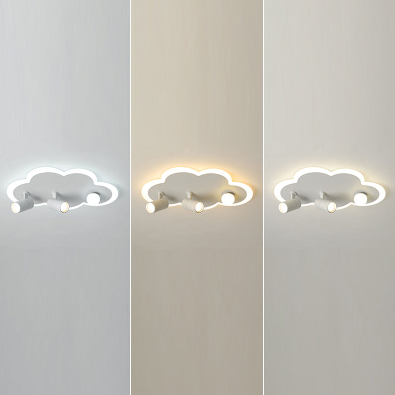 Wolkenform Aluminium LED Flush Mount Modern White Flush Bedroom Ceiling Lights mit Spotlight
