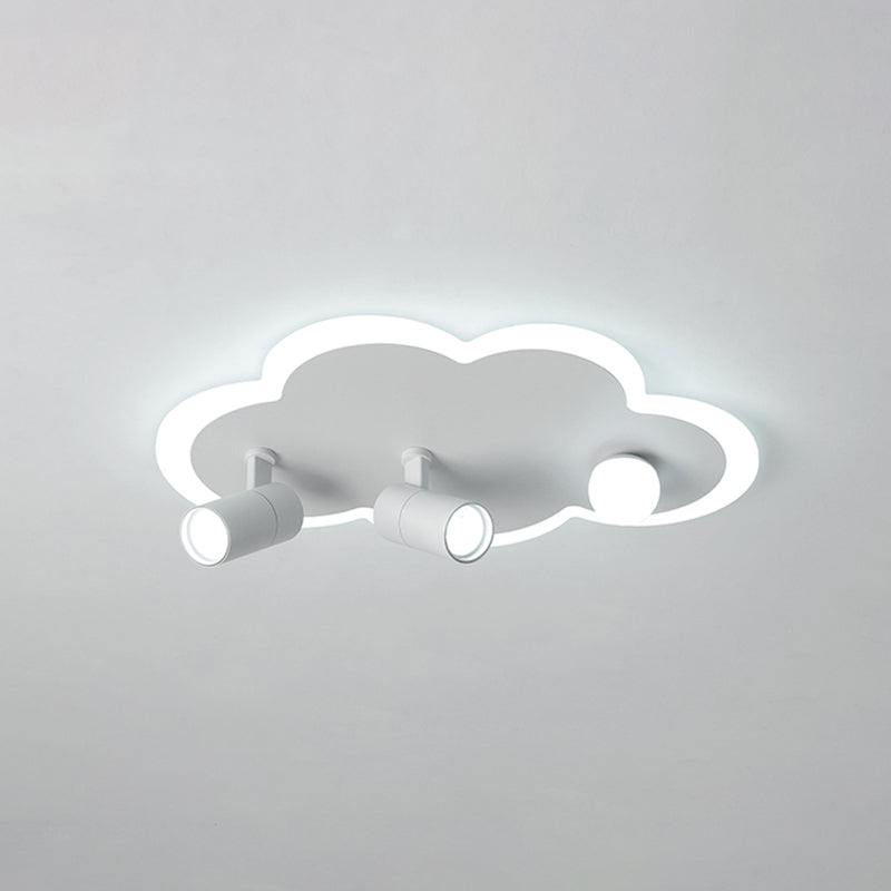 Wolkenform Aluminium LED Flush Mount Modern White Flush Bedroom Ceiling Lights mit Spotlight