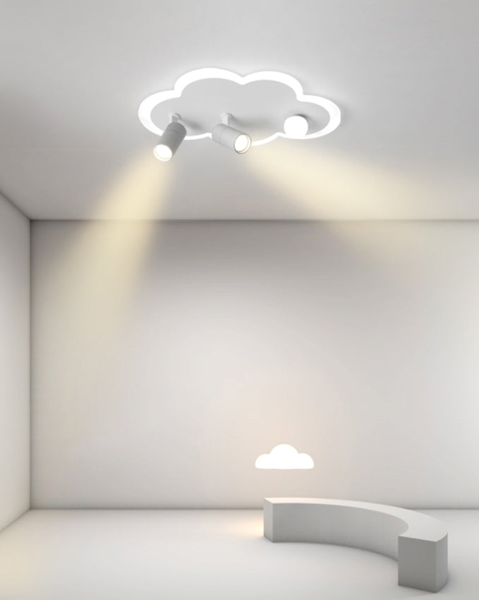 Wolkenform Aluminium LED Flush Mount Modern White Flush Bedroom Ceiling Lights mit Spotlight