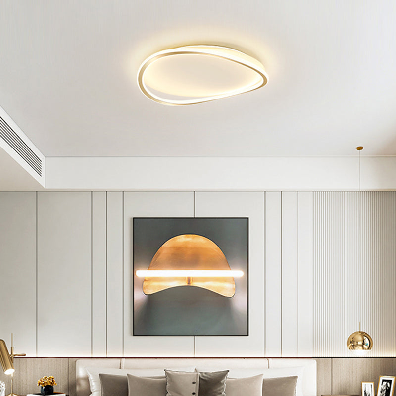 Nouveau Plafonnier LED moderne en métal à 1 lumière, luminaire décoratif de plafond, idéal pour une chambre à coucher ou une chambre à coucher