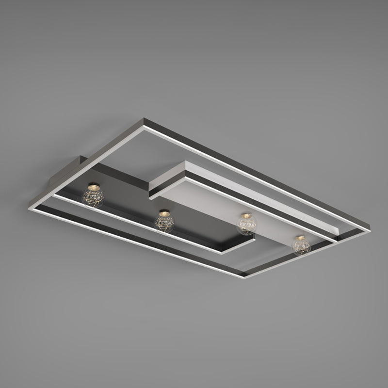 Squared Flush Mount Metal LED Minimalism Ceiling Light Fixture for Bedroom