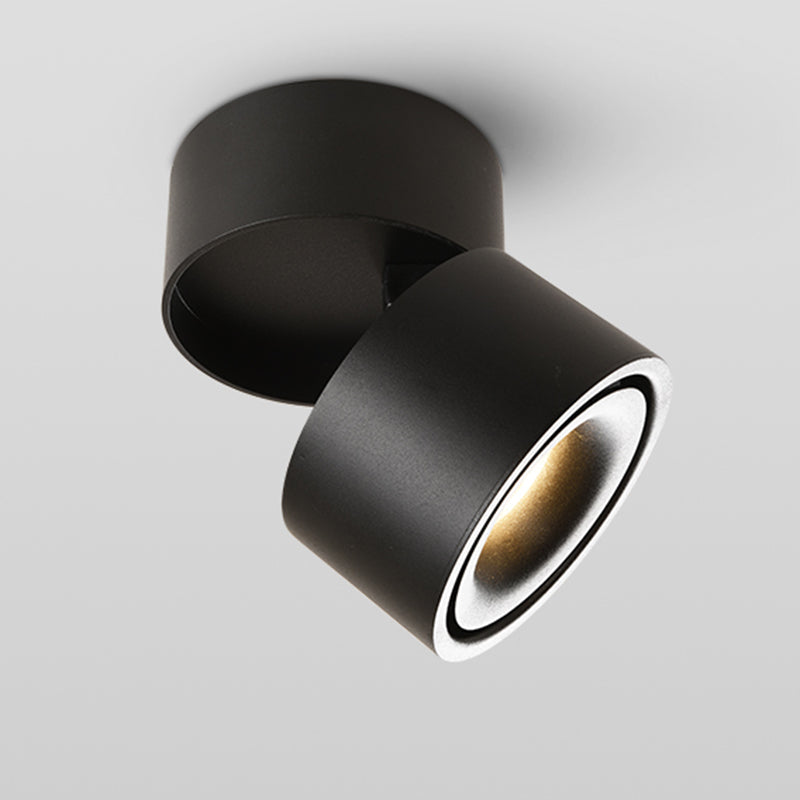 Cylinder 1-Light LED Flush Light New Modern Aluminum Flush Mount Ceiling Light Fixtures