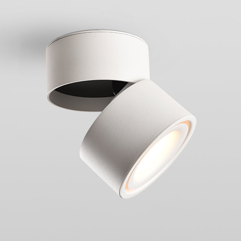 Cylinder 1-Light LED Flush Light New Modern Aluminum Flush Mount Ceiling Light Fixtures