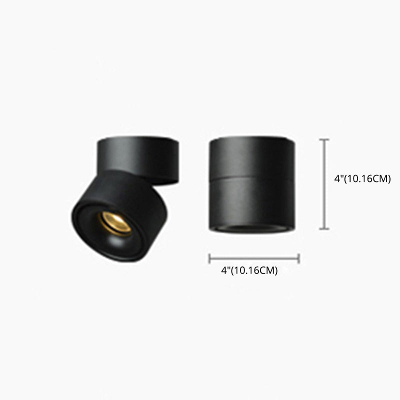 Cylinder 1-Light LED Flush Light New Modern Aluminum Flush Mount Ceiling Light Fixtures