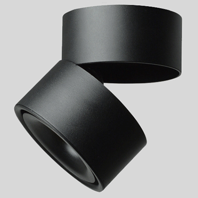 Cylinder 1-Light LED Flush Light New Modern Aluminum Flush Mount Ceiling Light Fixtures