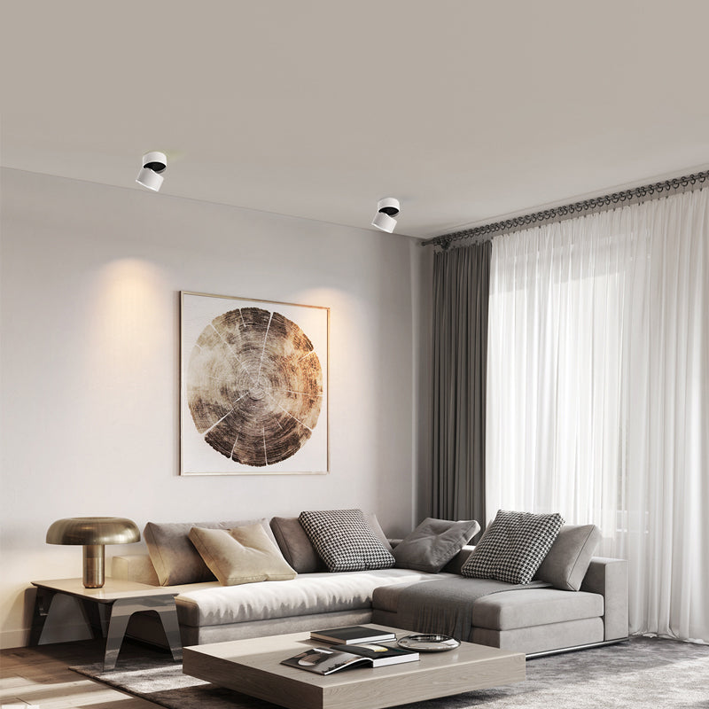 Cylinder 1-Light LED Flush Light New Modern Aluminum Flush Mount Ceiling Light Fixtures