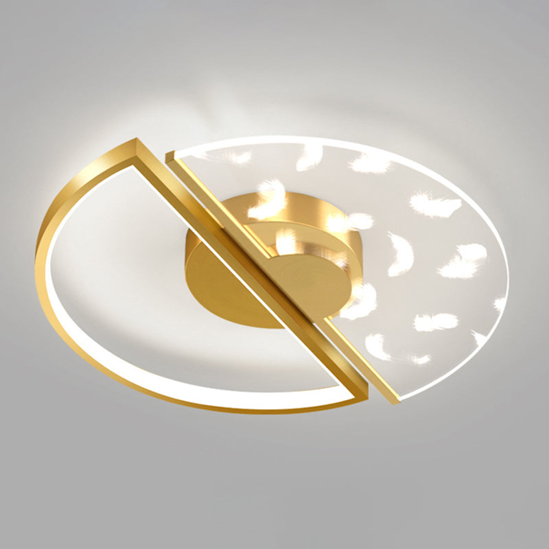 Round Flush Light Fixtures Eenvoud Acryl Plafond Light Fixtures voor Slaapkamer