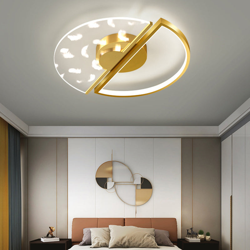 Round Flush Light Fixtures Eenvoud Acryl Plafond Light Fixtures voor Slaapkamer