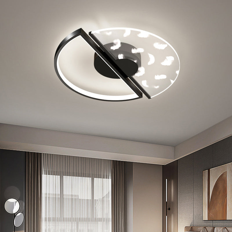 Round Flush Light Fixtures Eenvoud Acryl Plafond Light Fixtures voor Slaapkamer