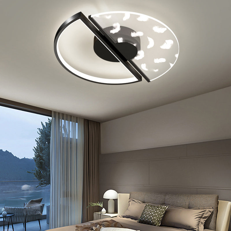 Round Flush Light Fixtures Eenvoud Acryl Plafond Light Fixtures voor Slaapkamer