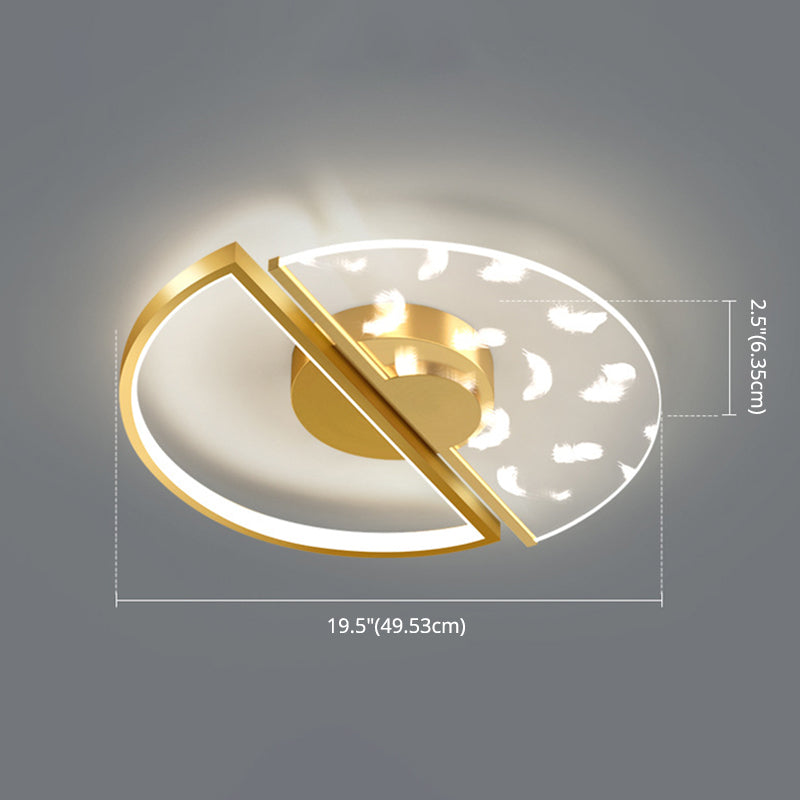 Round Flush Light Fixtures Eenvoud Acryl Plafond Light Fixtures voor Slaapkamer