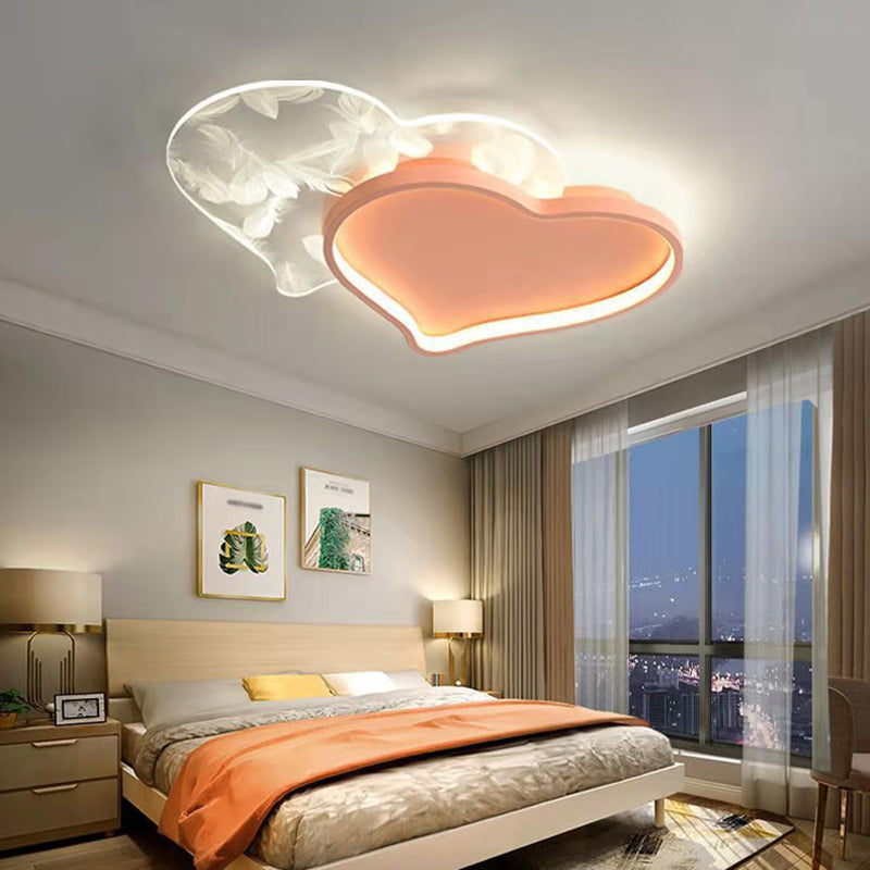 Coeur encastré luminaire chambre simple acrylique plafonnier