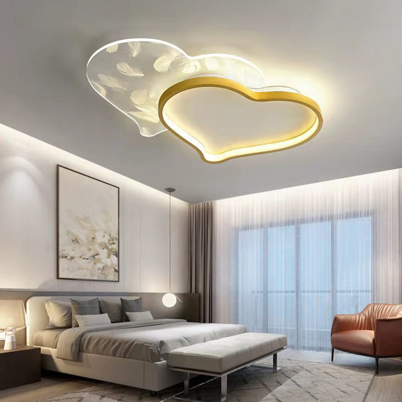 Coeur encastré luminaire chambre simple acrylique plafonnier