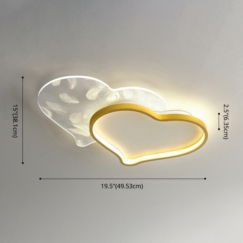 Coeur encastré luminaire chambre simple acrylique plafonnier