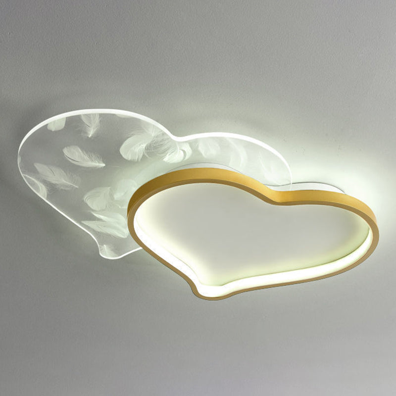 Coeur encastré luminaire chambre simple acrylique plafonnier