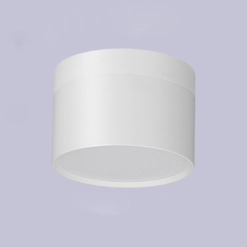 Nuevo Luz empotrada LED cilíndrica moderna, 1 luz, accesorio de iluminación de techo de aluminio para