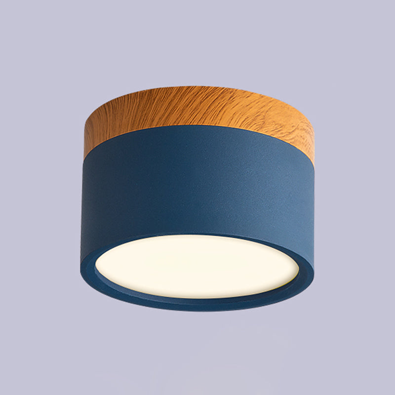 New Modern Cylinder LED Flush Light 1 Light Aluminum Ceiling Light Fixture for Hallway