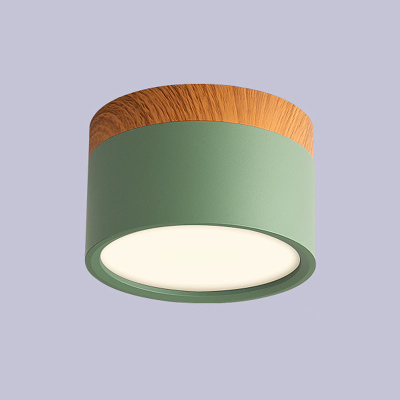 Nuevo Luz empotrada LED cilíndrica moderna, 1 luz, accesorio de iluminación de techo de aluminio para