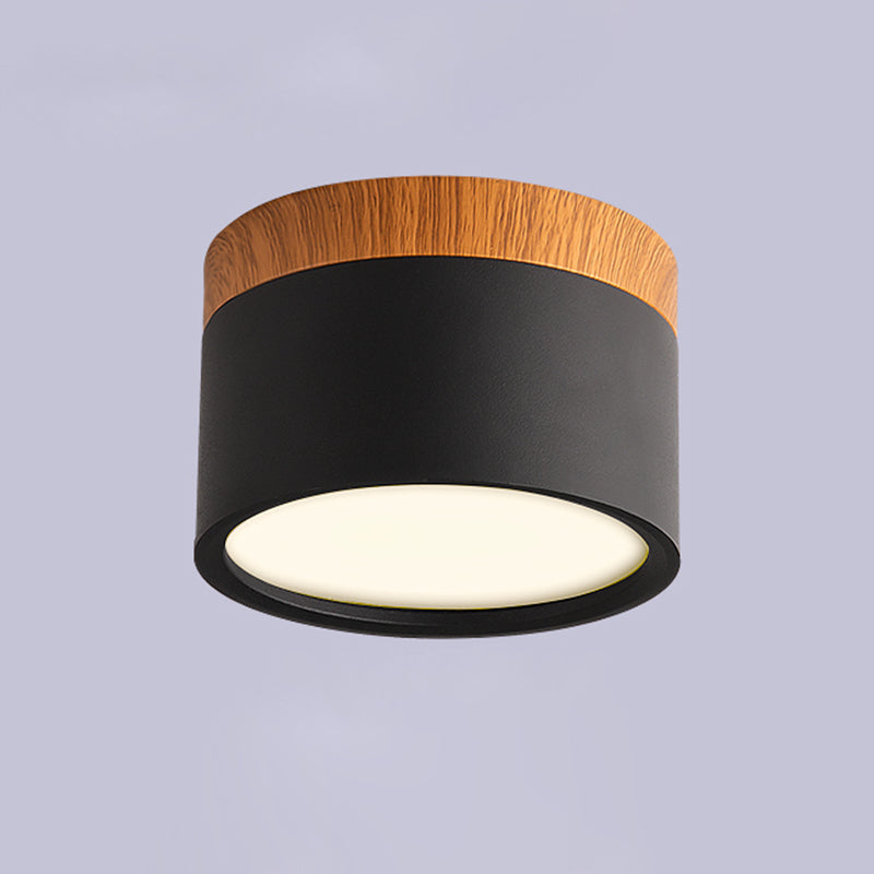 Nuevo Luz empotrada LED cilíndrica moderna, 1 luz, accesorio de iluminación de techo de aluminio para