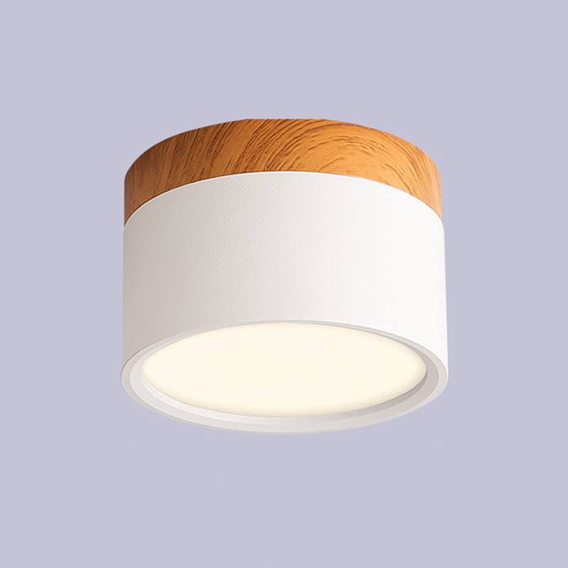 Nuevo Luz empotrada LED cilíndrica moderna, 1 luz, accesorio de iluminación de techo de aluminio para