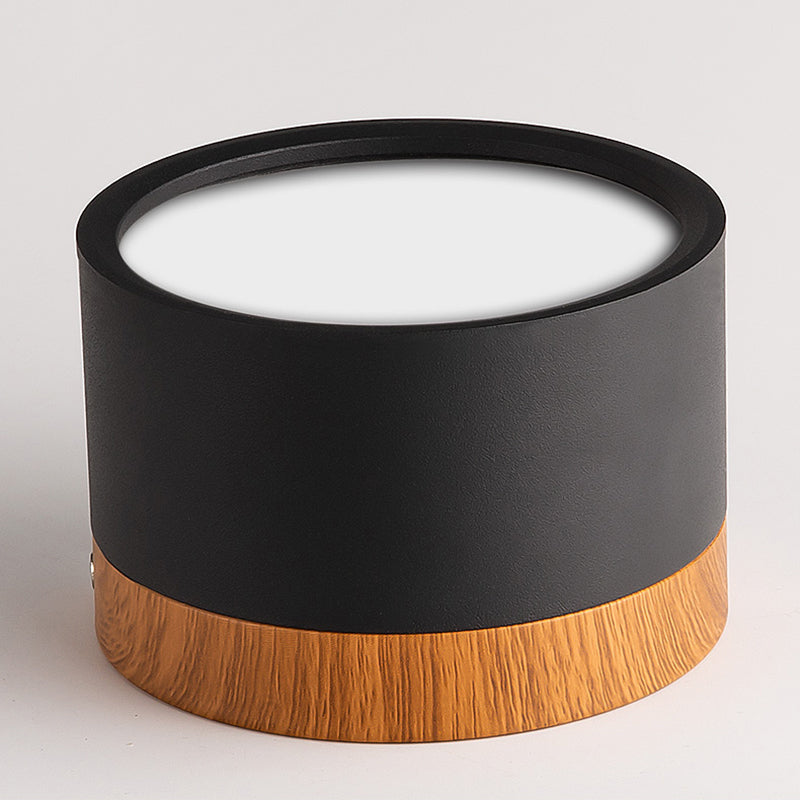 Nuevo Luz empotrada LED cilíndrica moderna, 1 luz, accesorio de iluminación de techo de aluminio para