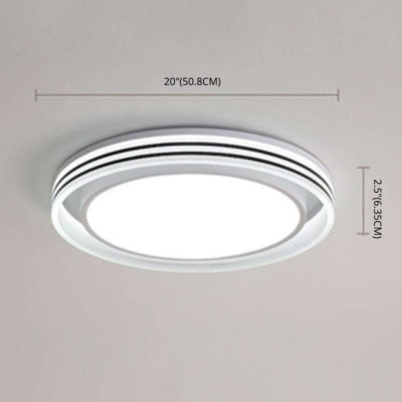 Plafonniers encastrés ronds en métal de style minimaliste moderne