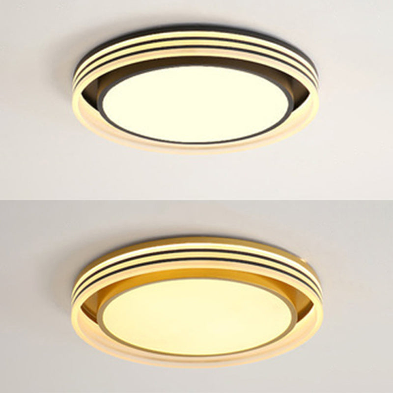 Plafonniers encastrés ronds en métal de style minimaliste moderne