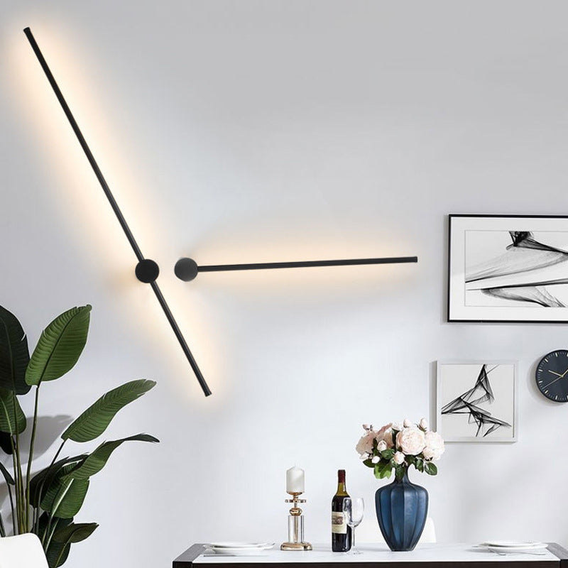 Linear Metal Wall Sconce Lighting Minimalist-Style LED Wall Mounted Light Fixture