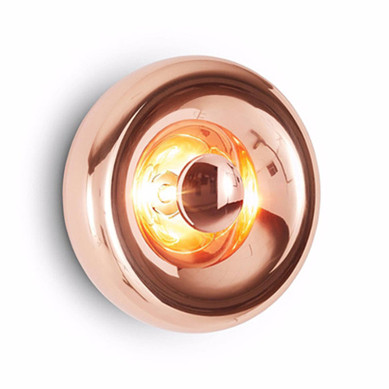 Circle Mouth-Blown Glass Wall Lamps 1-Light Contemporary Style Wall Mount Lamp