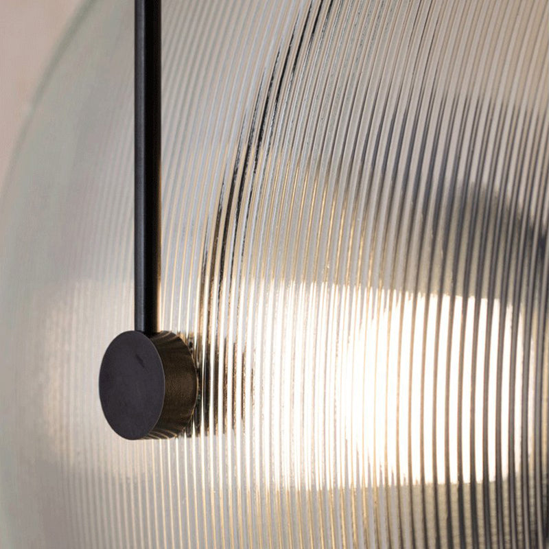 Hedendaagse 1-licht wandkandelcirkelcirkel Glazen wand gemonteerd licht voor woonkamer