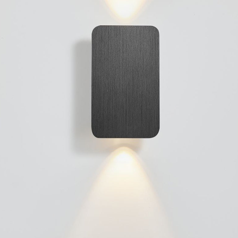 Aluminum Rectangular Wall Light Sconces Postmodern 2 Lights Sconce Light Fixtures for Living Room