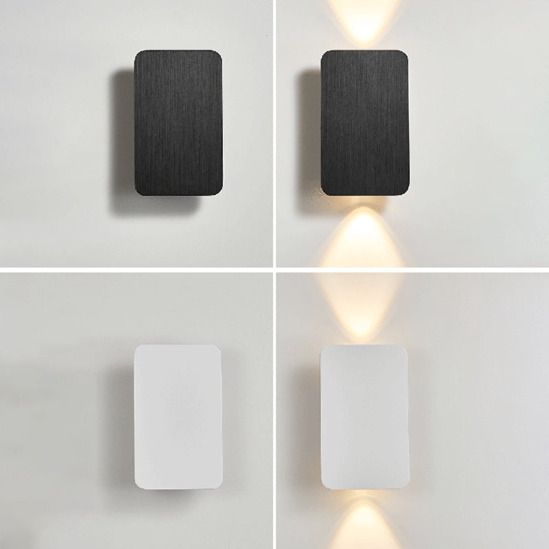 Aluminum Rectangular Wall Light Sconces Postmodern 2 Lights Sconce Light Fixtures for Living Room