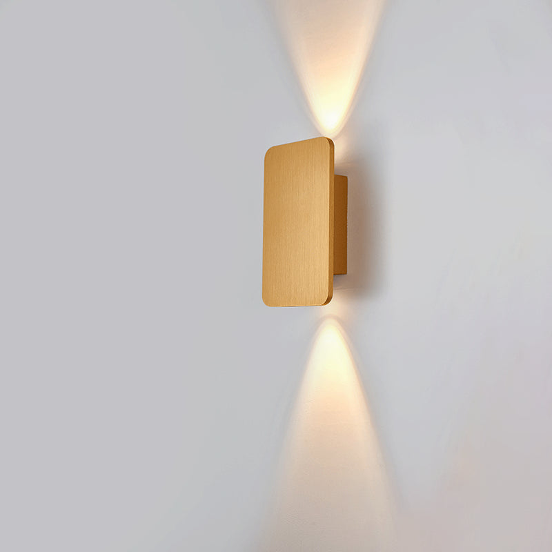 Aluminum Rectangular Wall Light Sconces Postmodern 2 Lights Sconce Light Fixtures for Living Room