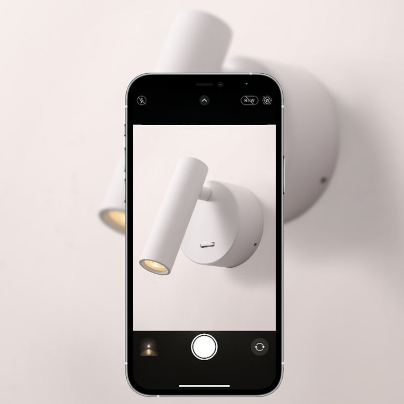 Modern Concise LED Wall Lamp Aluminium Circular Reading Wall Sconce for Bedroom