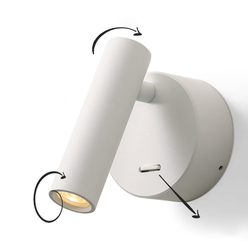 Modern Concise LED Wall Lamp Aluminium Circular Reading Wall Sconce for Bedroom