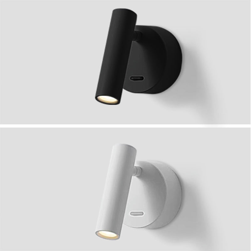 Modern Concise LED Wall Lamp Aluminium Circular Reading Wall Sconce for Bedroom