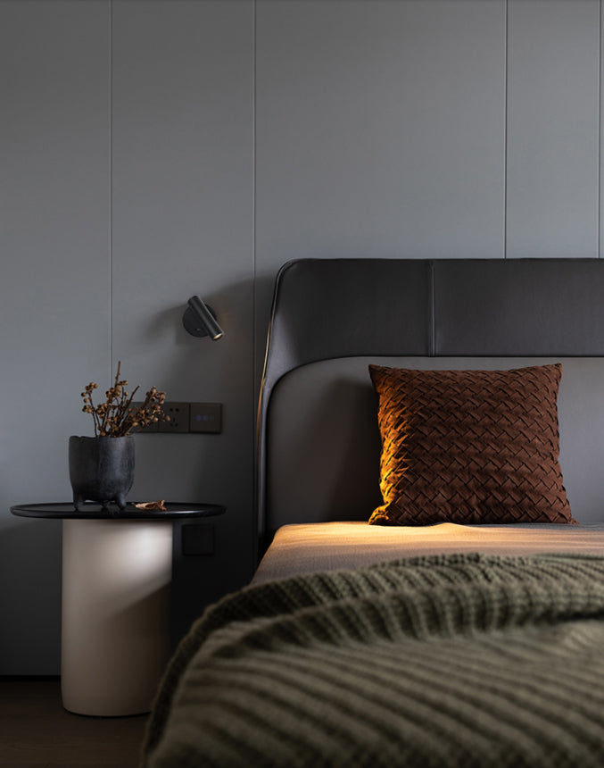 Modern Concise LED Wall Lamp Aluminium Circular Reading Wall Sconce for Bedroom