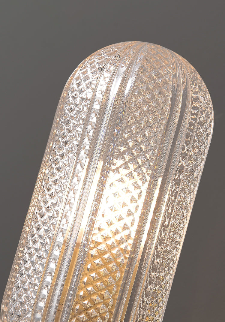 Gold Glass Wall Lamp in Modern Creative Style Copper Cylindrical Wall Sconce for Interior Spaces