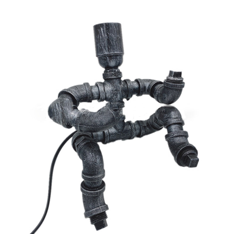 Lampada da comodino per piping creativa industriale a forma di chitarrista a forma di chitarrista per camera da letto per camera da letto