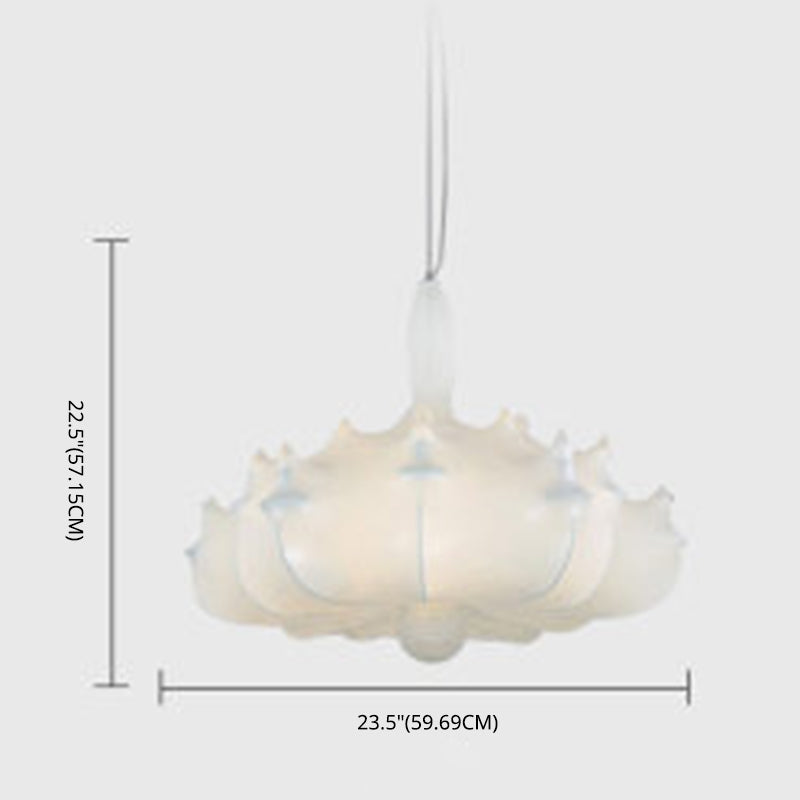 Éclairage pendentif ombré Amélioration du tissu minimaliste salon PLADANT PLANDANT EN BLANC